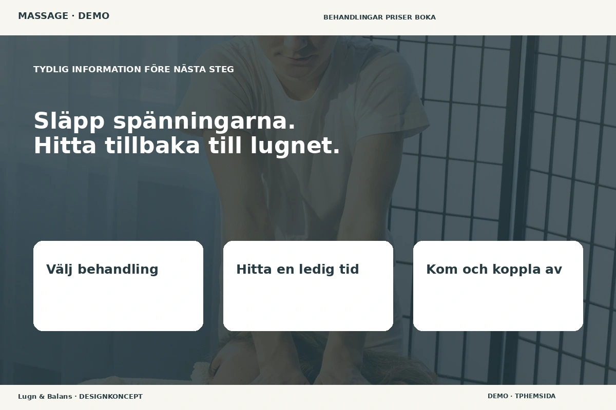 Lugn & Balans – Inför ditt val för massage