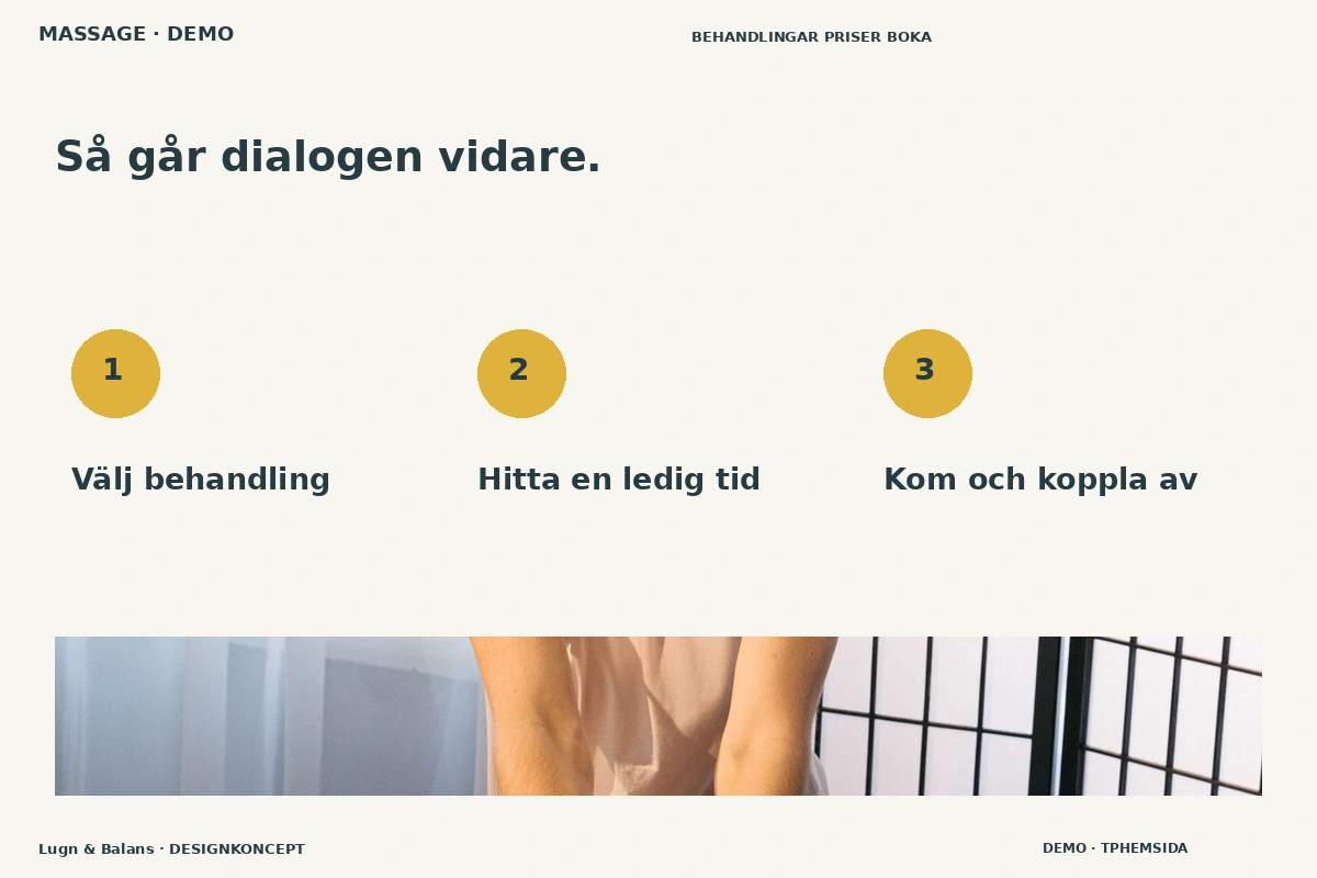 Lugn & Balans – Så fungerar dialogen för massage