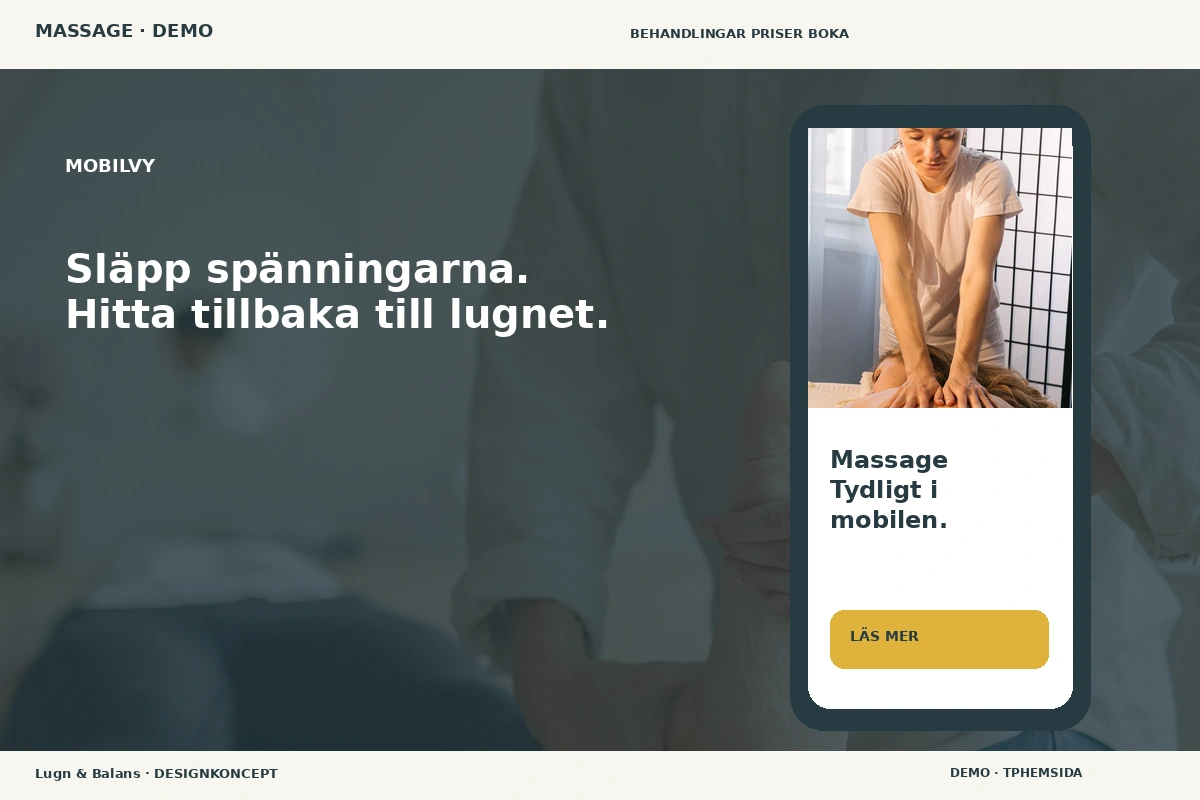 Lugn & Balans – Mobilvy för massage
