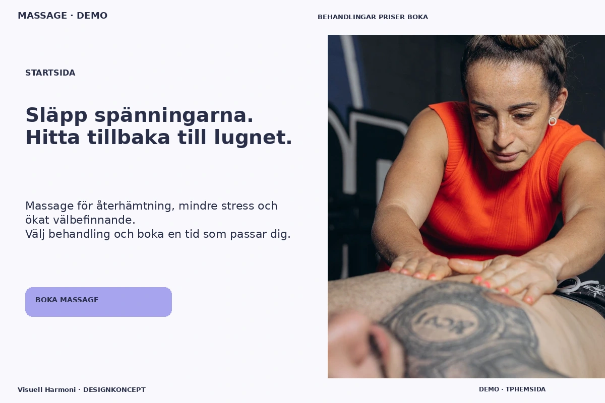 Visuell Harmoni – Startsida för massage