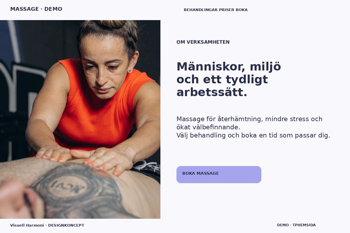 Visuell Harmoni – Om verksamheten för massage