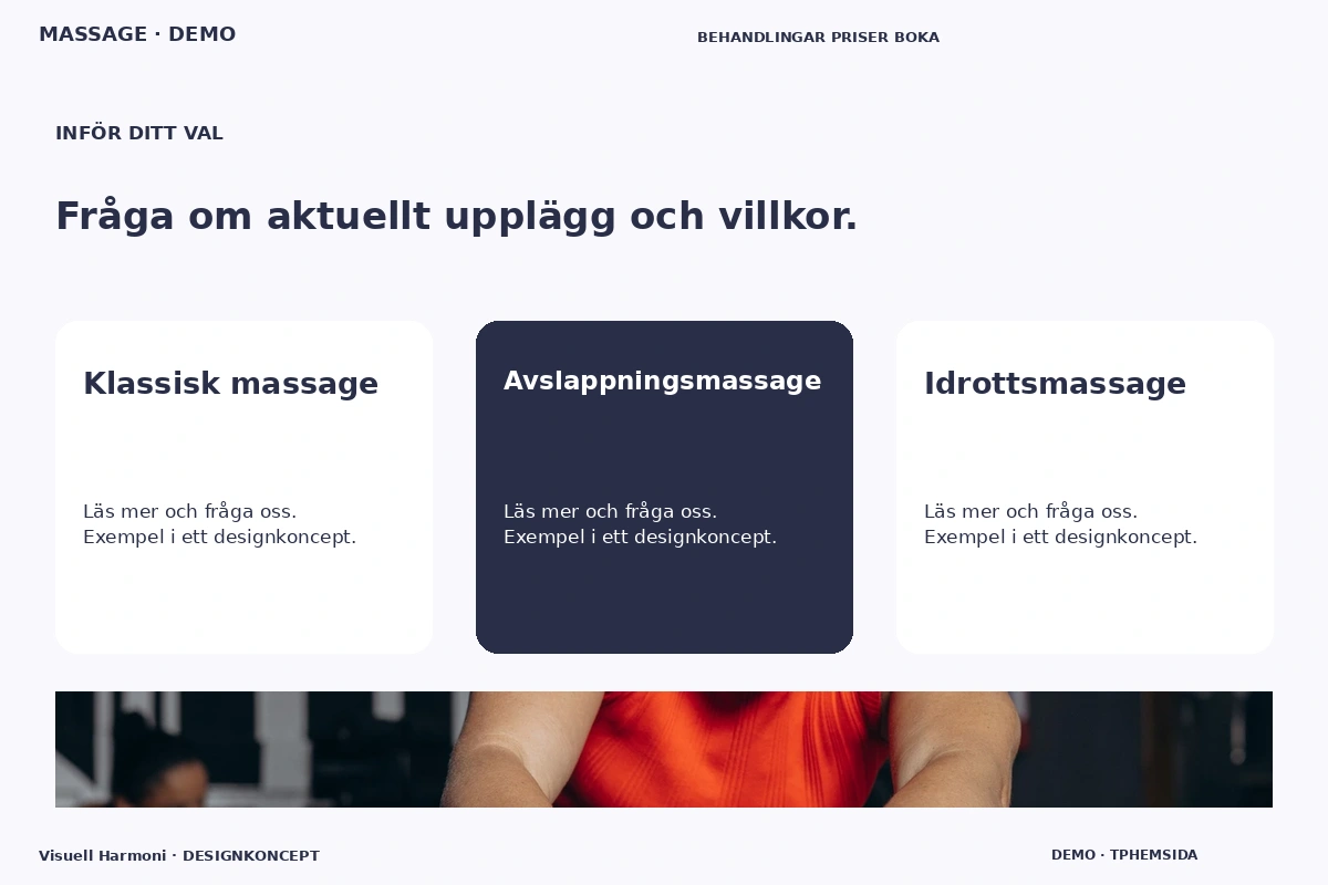 Visuell Harmoni – Alternativ & villkor för massage