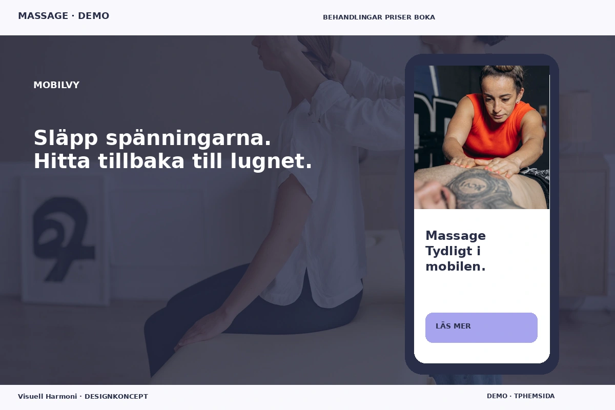 Visuell Harmoni – Mobilvy för massage