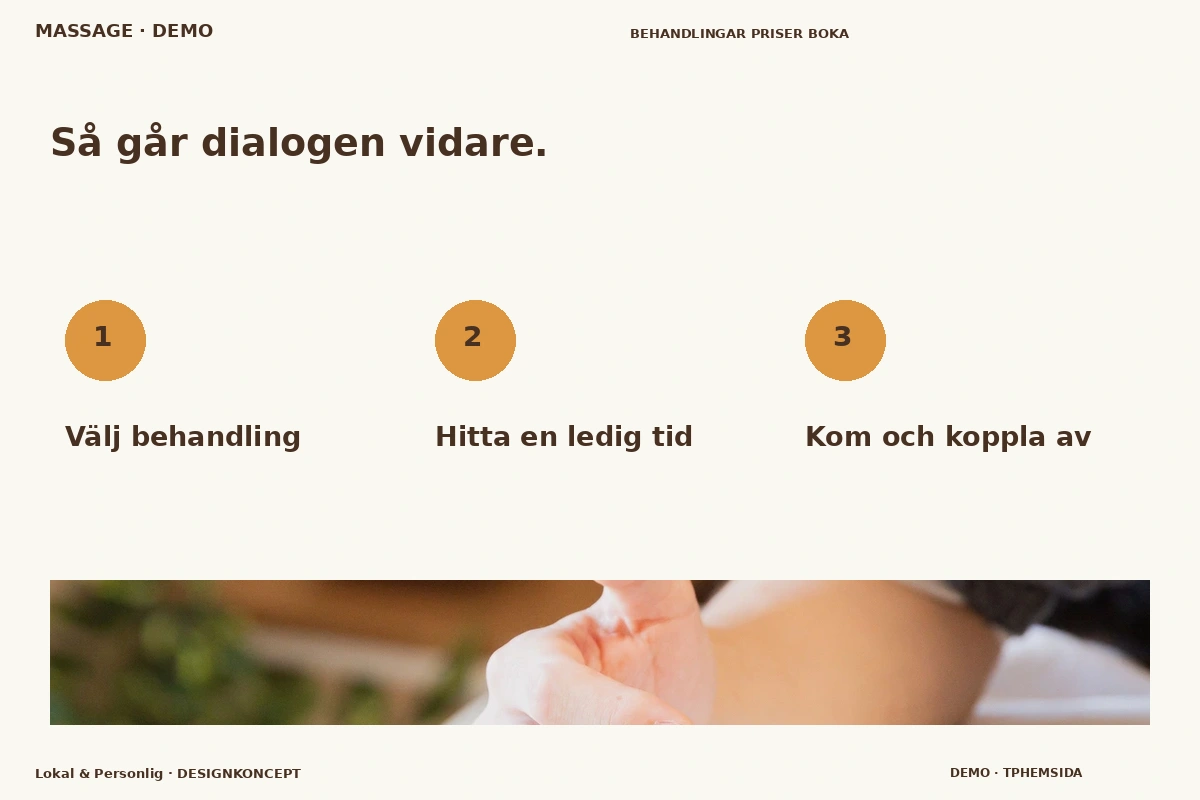 Lokal & Personlig – Så fungerar dialogen för massage