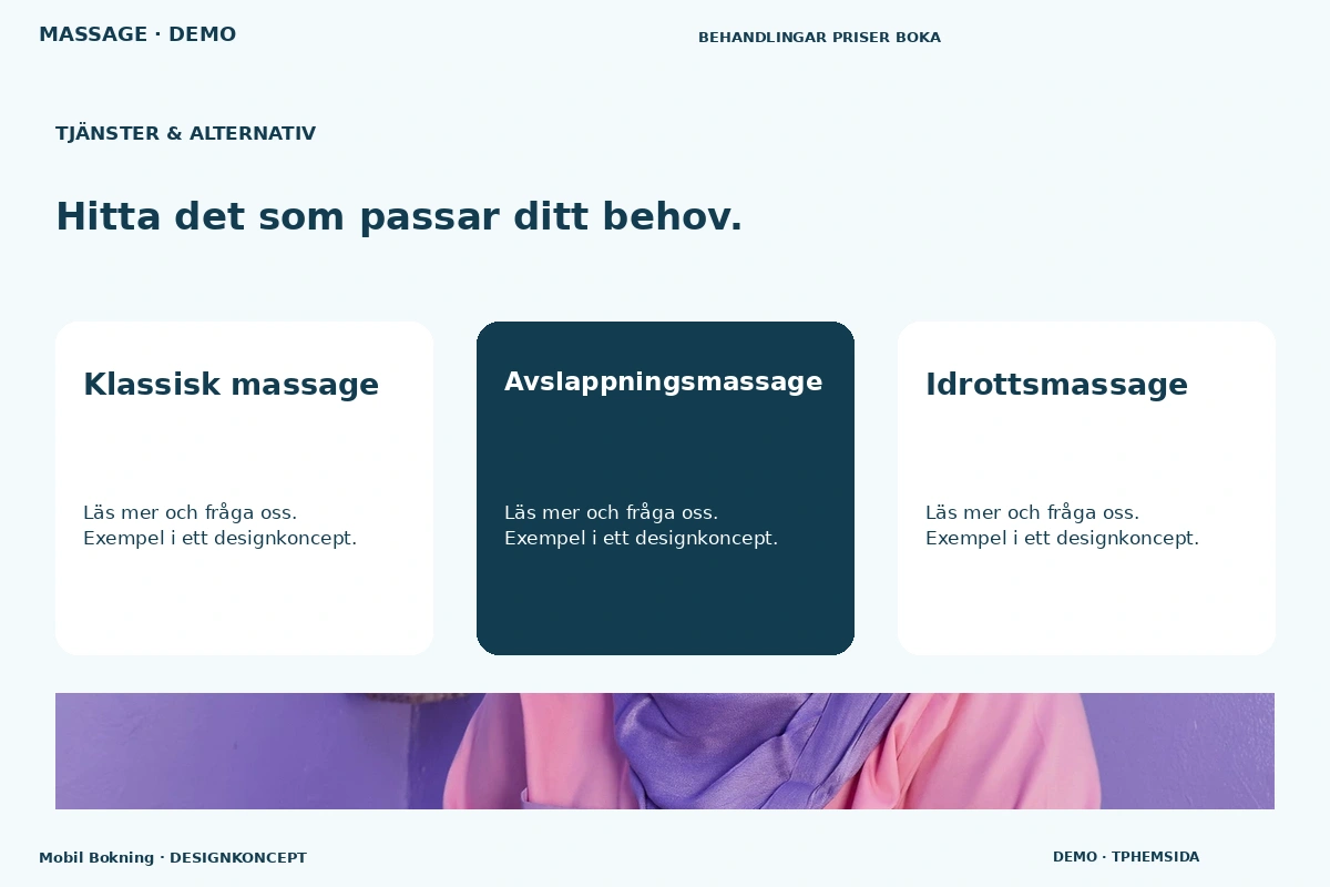 Mobil Bokning – Tjänster & alternativ för massage