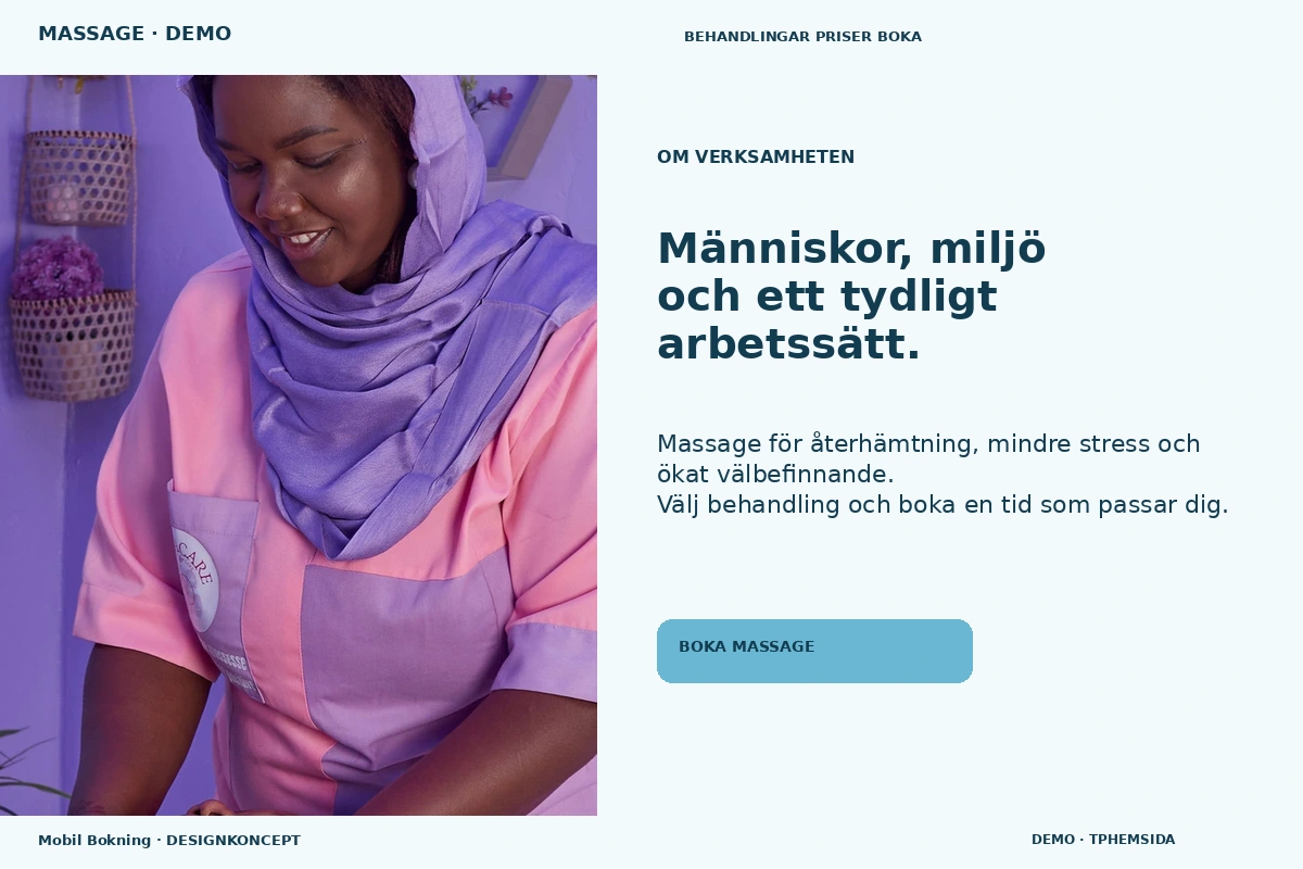 Mobil Bokning – Om verksamheten för massage