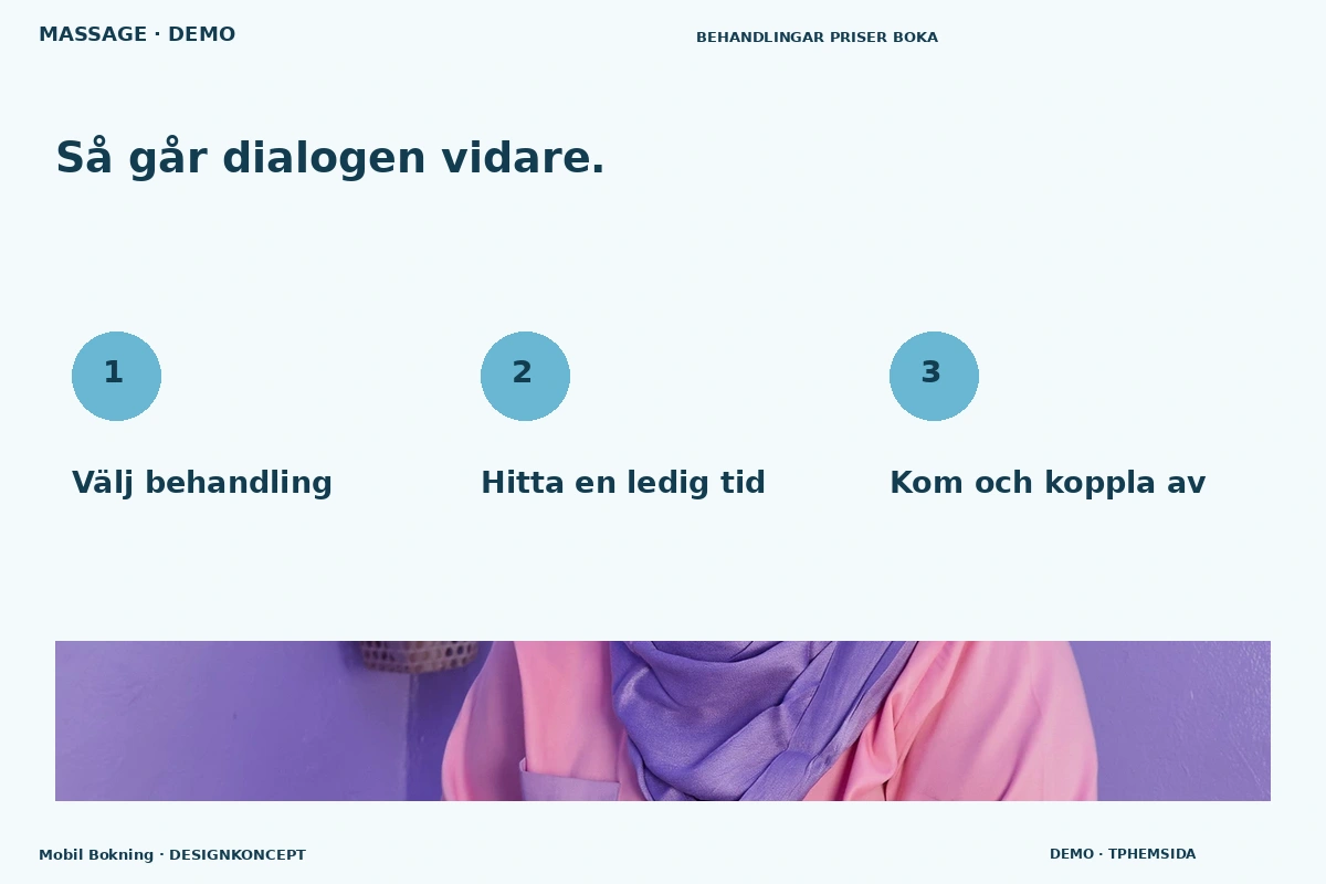 Mobil Bokning – Så fungerar dialogen för massage
