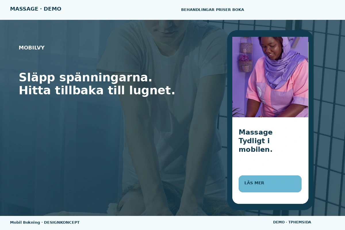 Mobil Bokning – Mobilvy för massage
