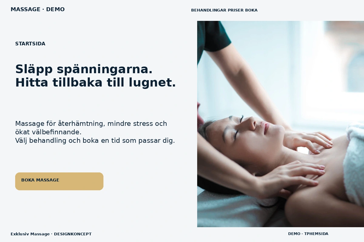 Exklusiv Massage – Startsida för massage