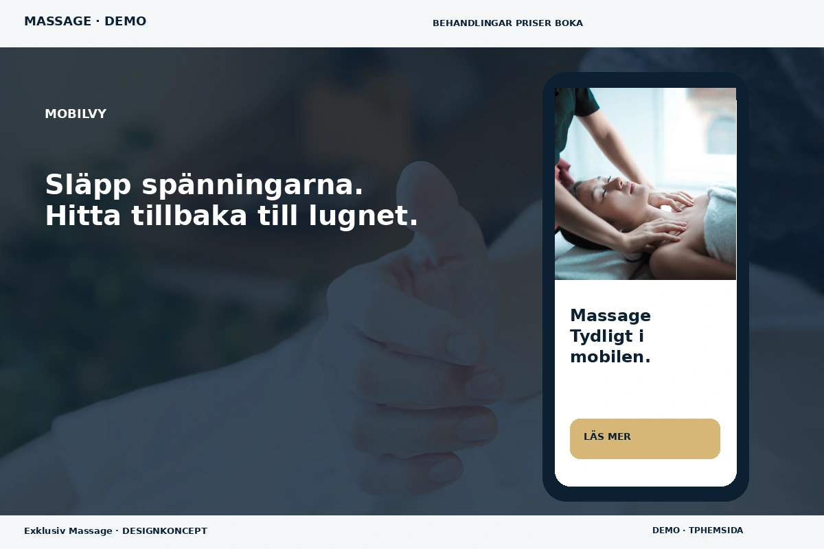 Exklusiv Massage – Mobilvy för massage