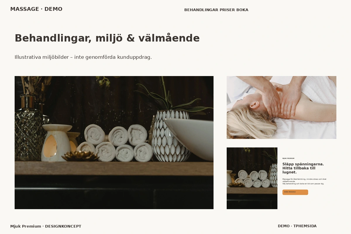Mjuk Premium – Behandlingar, miljö & välmående för massage