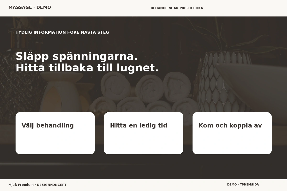Mjuk Premium – Inför ditt val för massage