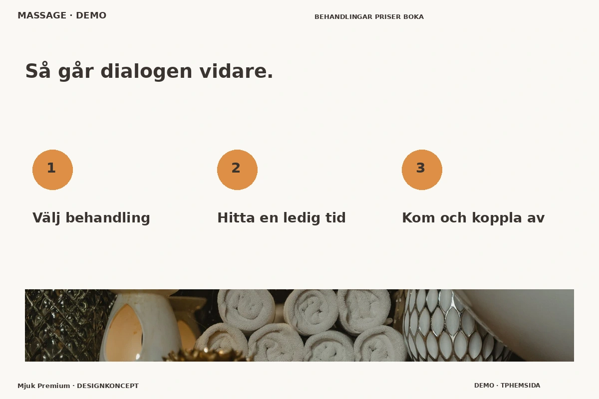 Mjuk Premium – Så fungerar dialogen för massage
