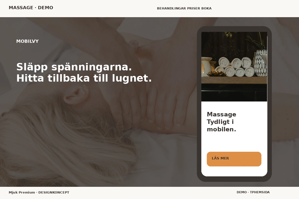 Mjuk Premium – Mobilvy för massage