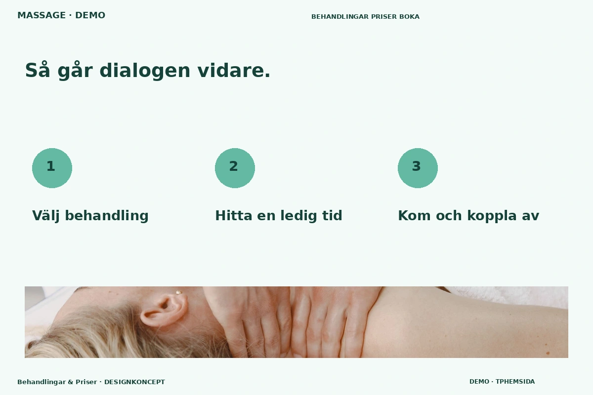 Behandlingar & Priser – Så fungerar dialogen för massage