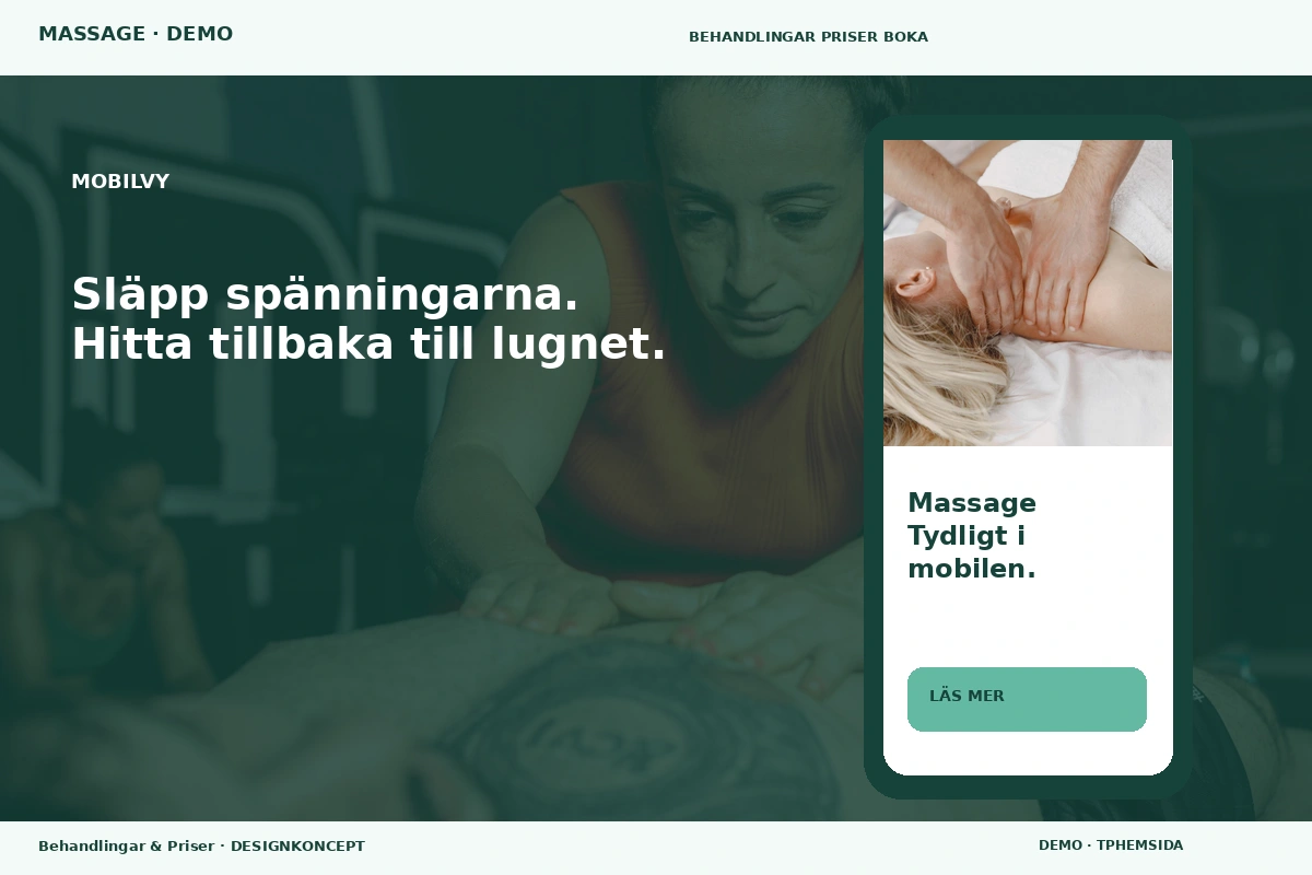 Behandlingar & Priser – Mobilvy för massage