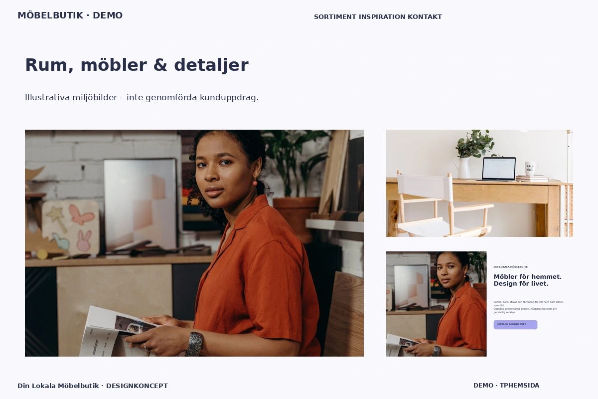 Din Lokala Möbelbutik – Rum, möbler & detaljer för möbelbutik