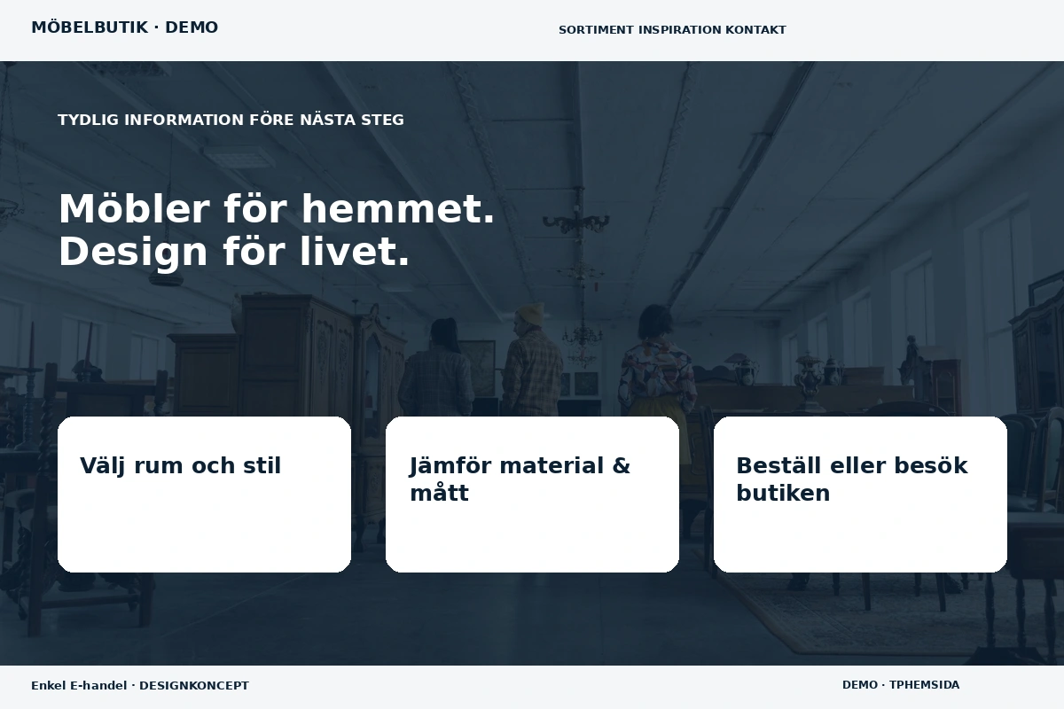 Enkel E-handel – Inför ditt val för möbelbutik