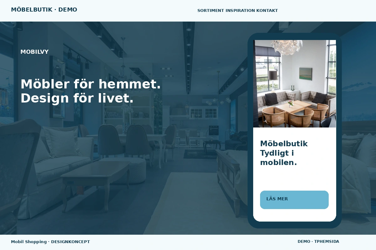Mobil Shopping – Mobilvy för möbelbutik