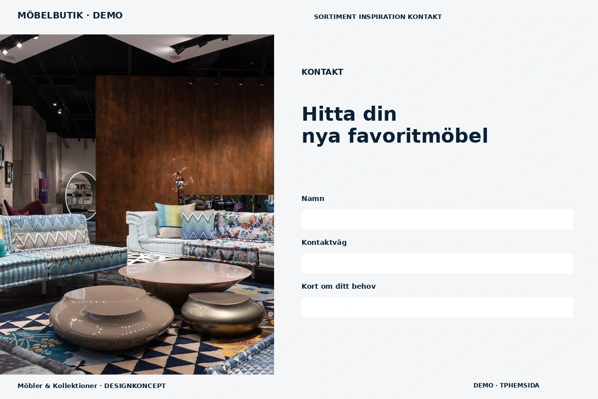 Möbler & Kollektioner – Kontakt för möbelbutik
