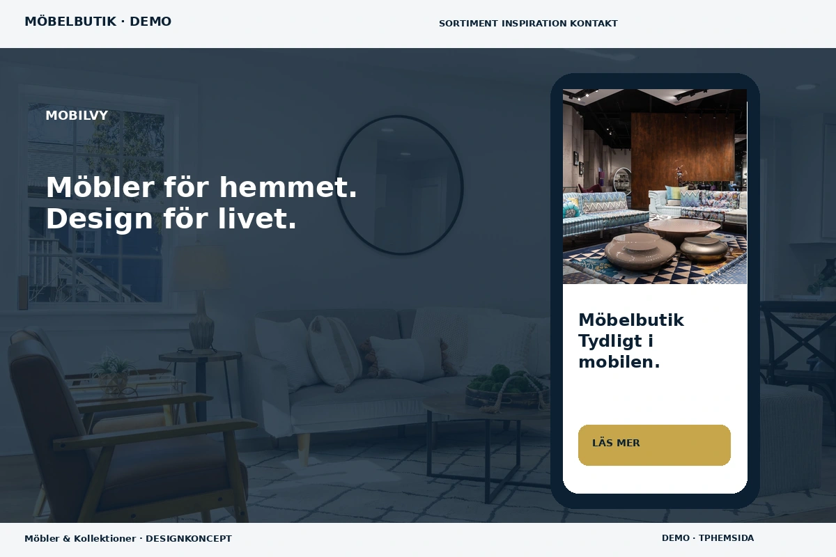 Möbler & Kollektioner – Mobilvy för möbelbutik
