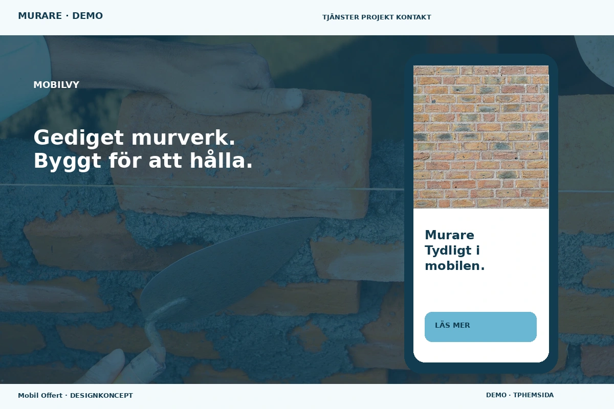 Mobil Offert – Mobilvy för murare