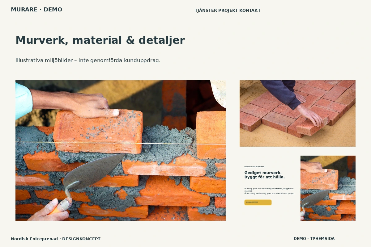 Nordisk Entreprenad – Murverk, material & detaljer för murare