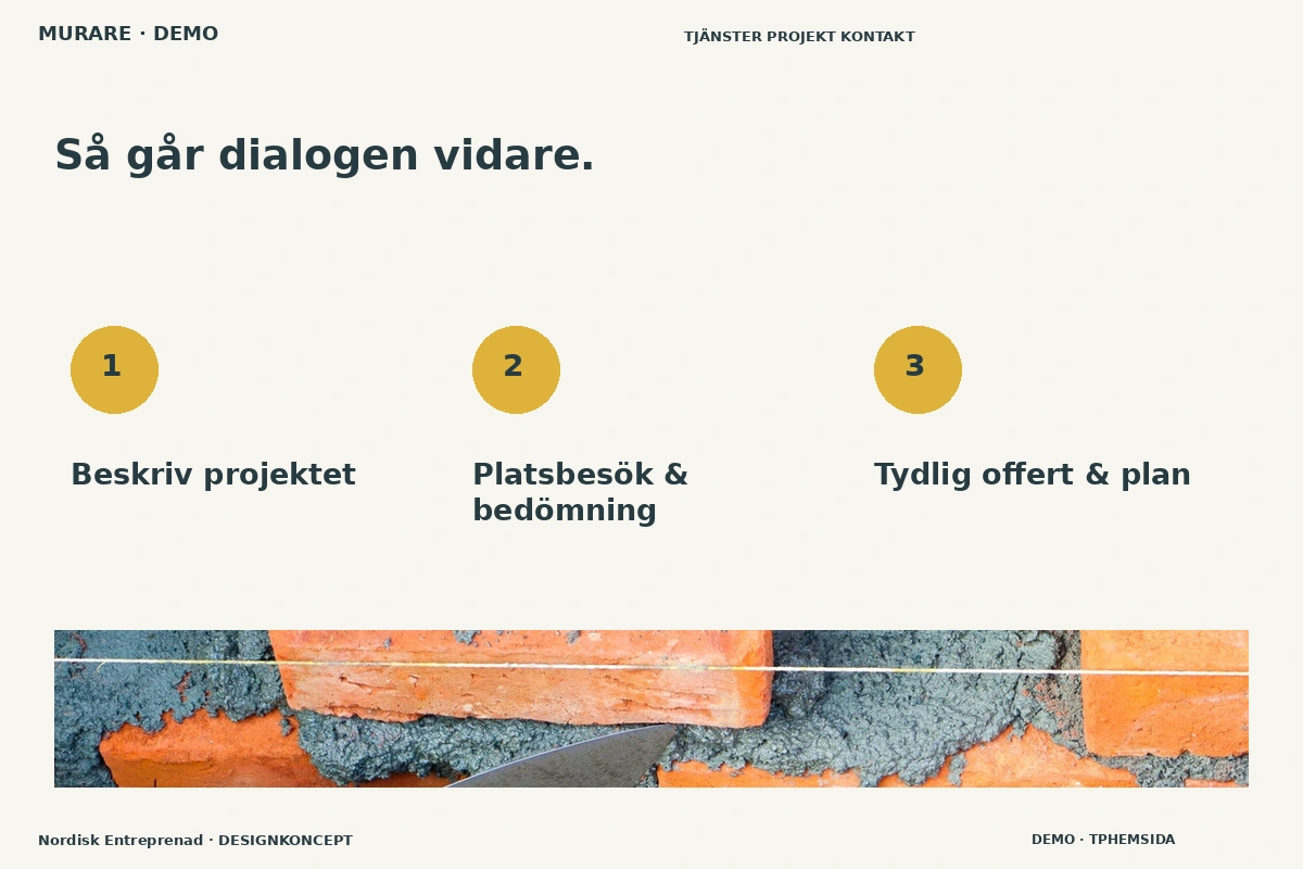 Nordisk Entreprenad – Så fungerar dialogen för murare