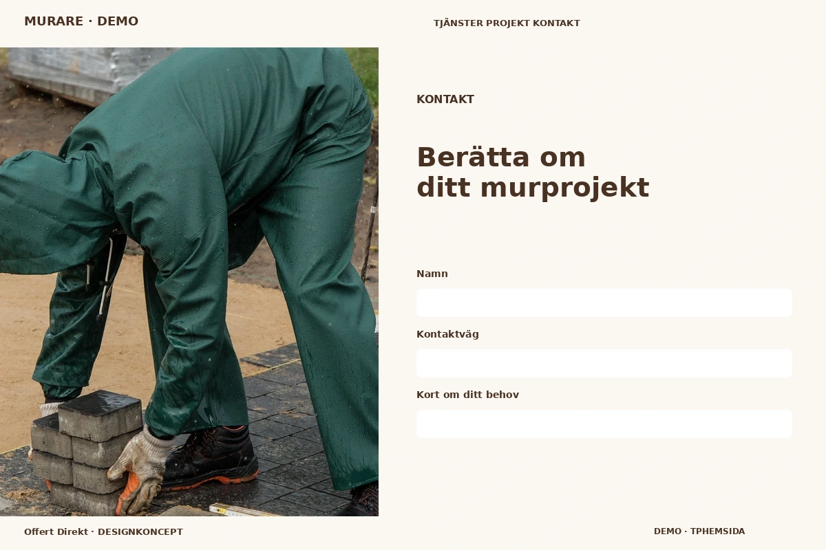 Offert Direkt – Kontakt för murare