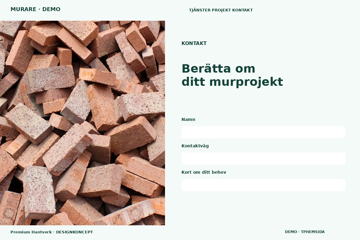 Premium Hantverk – Kontakt för murare