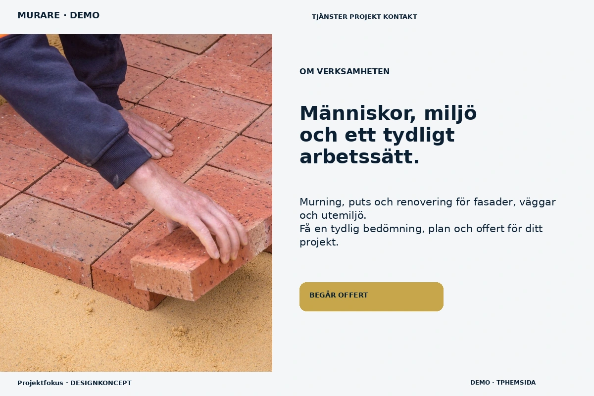 Projektfokus – Om verksamheten för murare