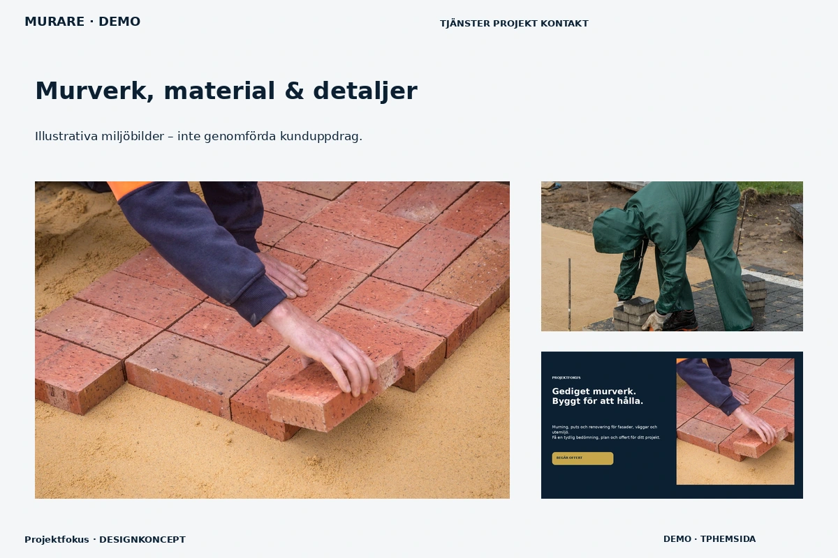 Projektfokus – Murverk, material & detaljer för murare