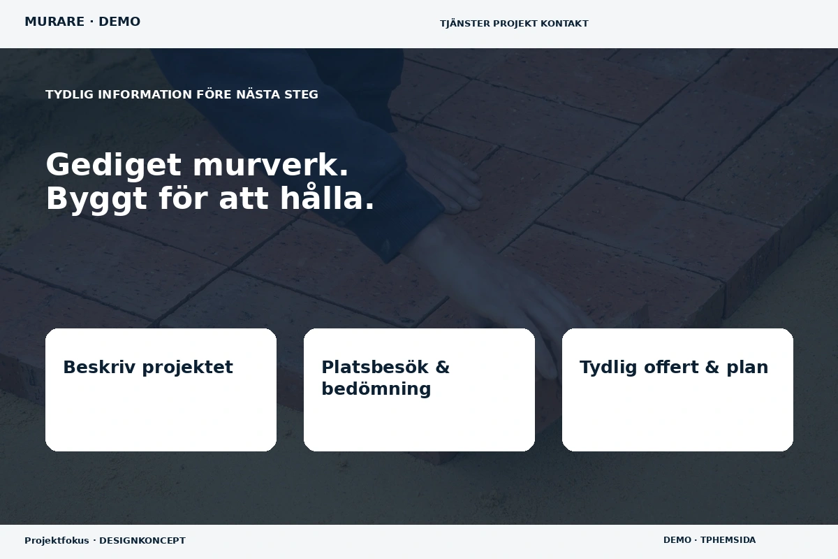 Projektfokus – Inför ditt val för murare
