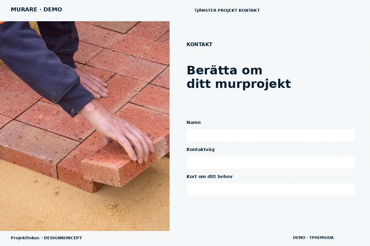 Projektfokus – Kontakt för murare