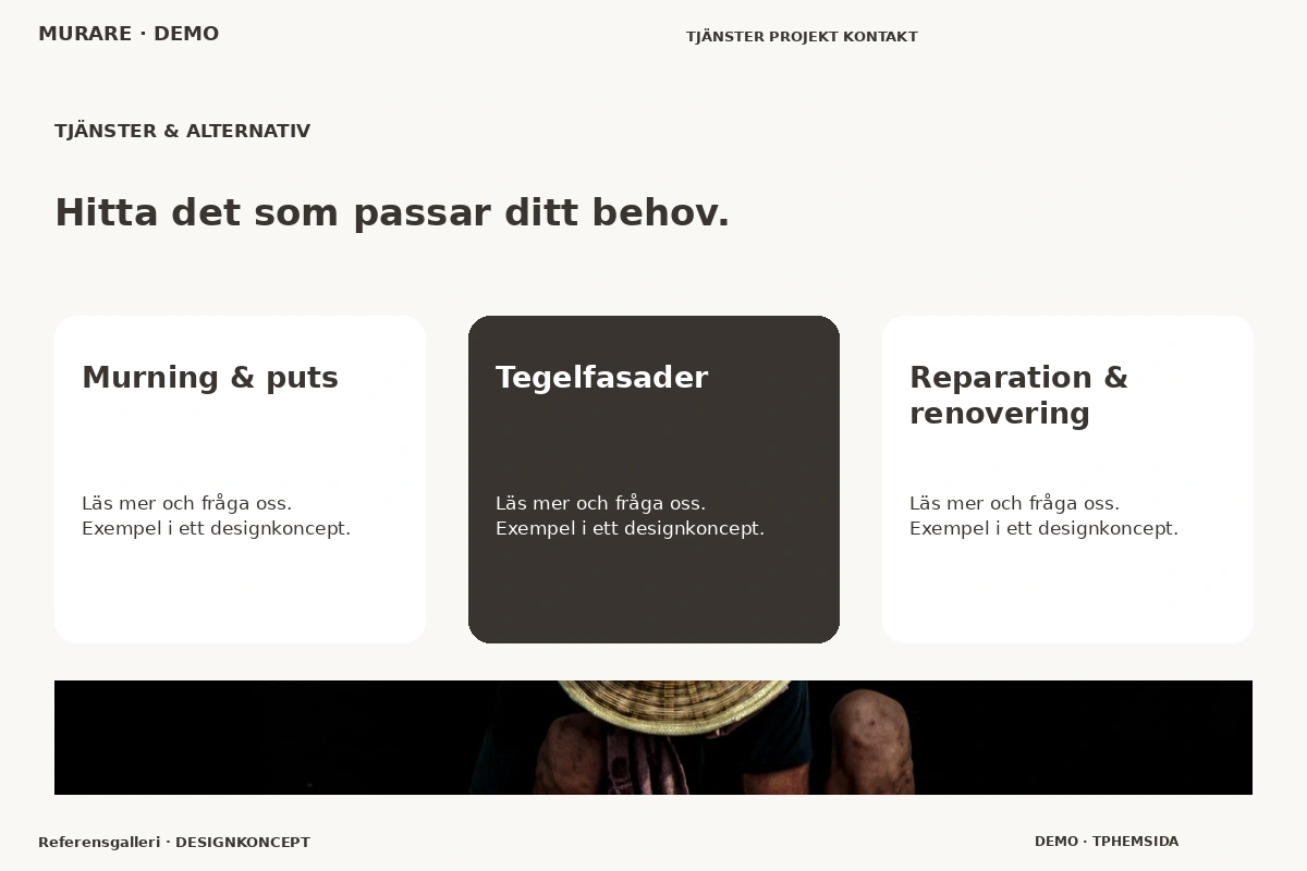 Referensgalleri – Tjänster & alternativ för murare