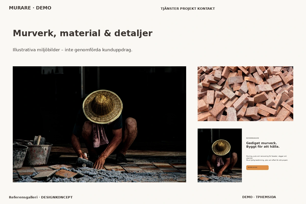 Referensgalleri – Murverk, material & detaljer för murare