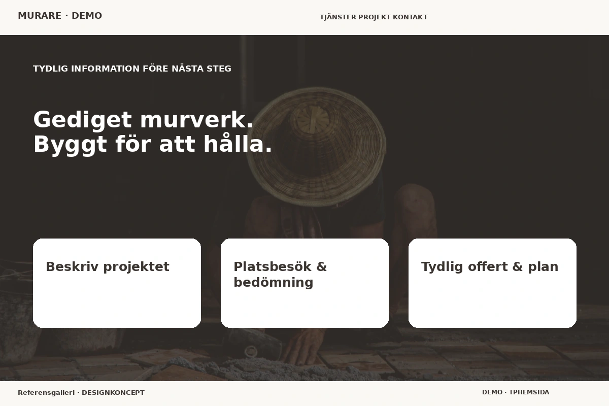 Referensgalleri – Inför ditt val för murare