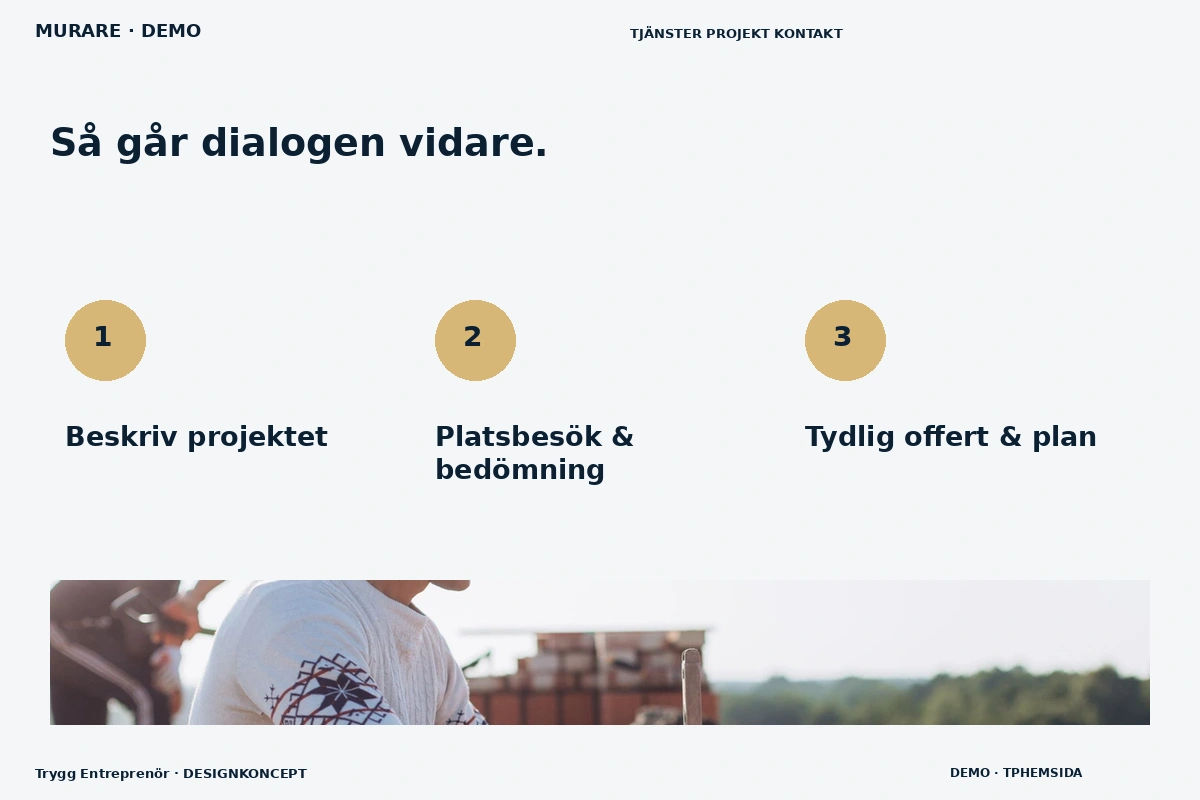 Trygg Entreprenör – Så fungerar dialogen för murare