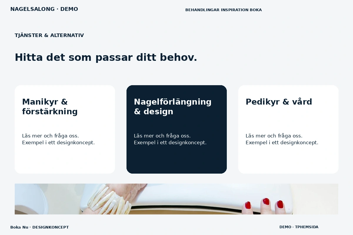 Boka Nu – Tjänster & alternativ för nagelsalong