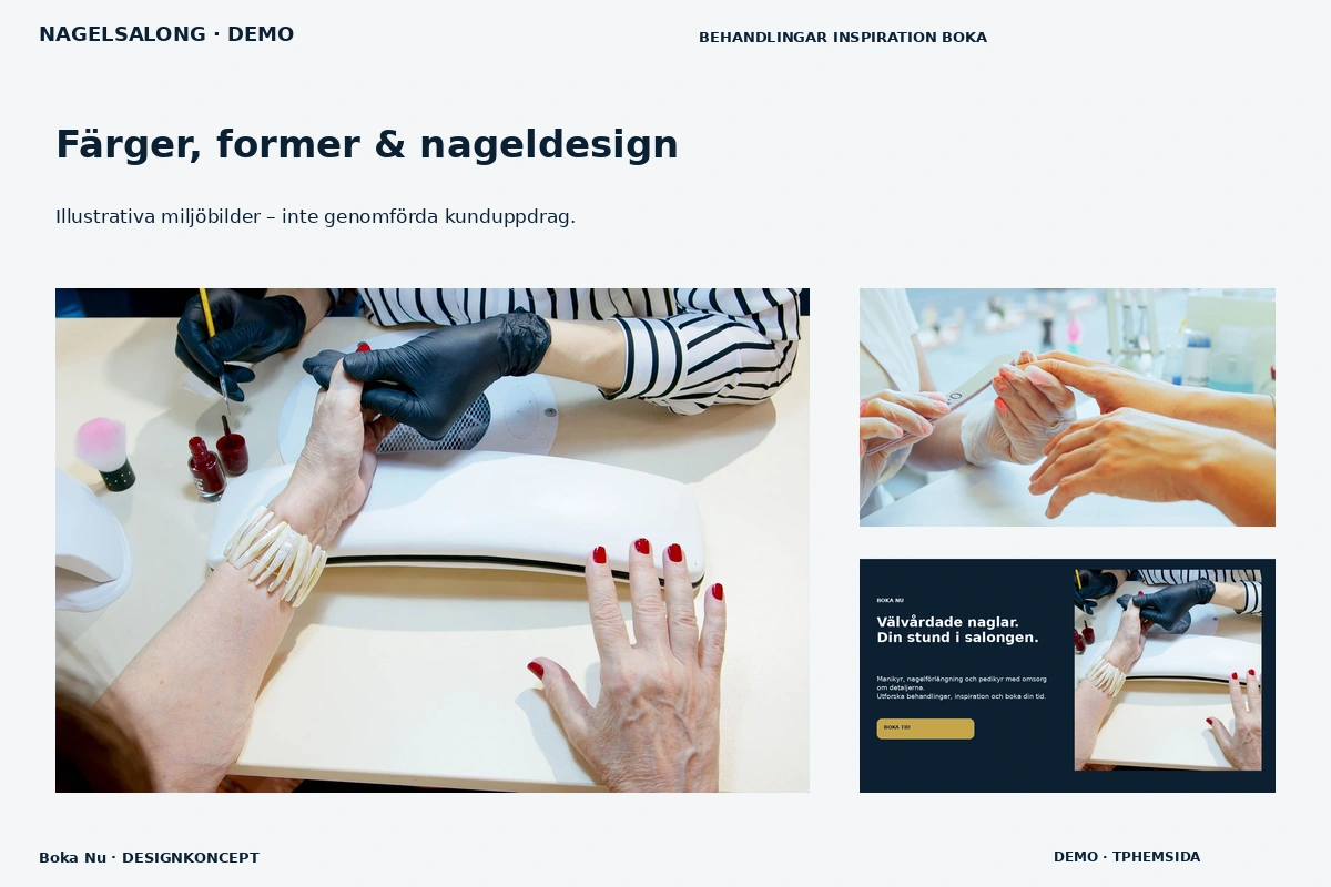 Boka Nu – Färger, former & nageldesign för nagelsalong