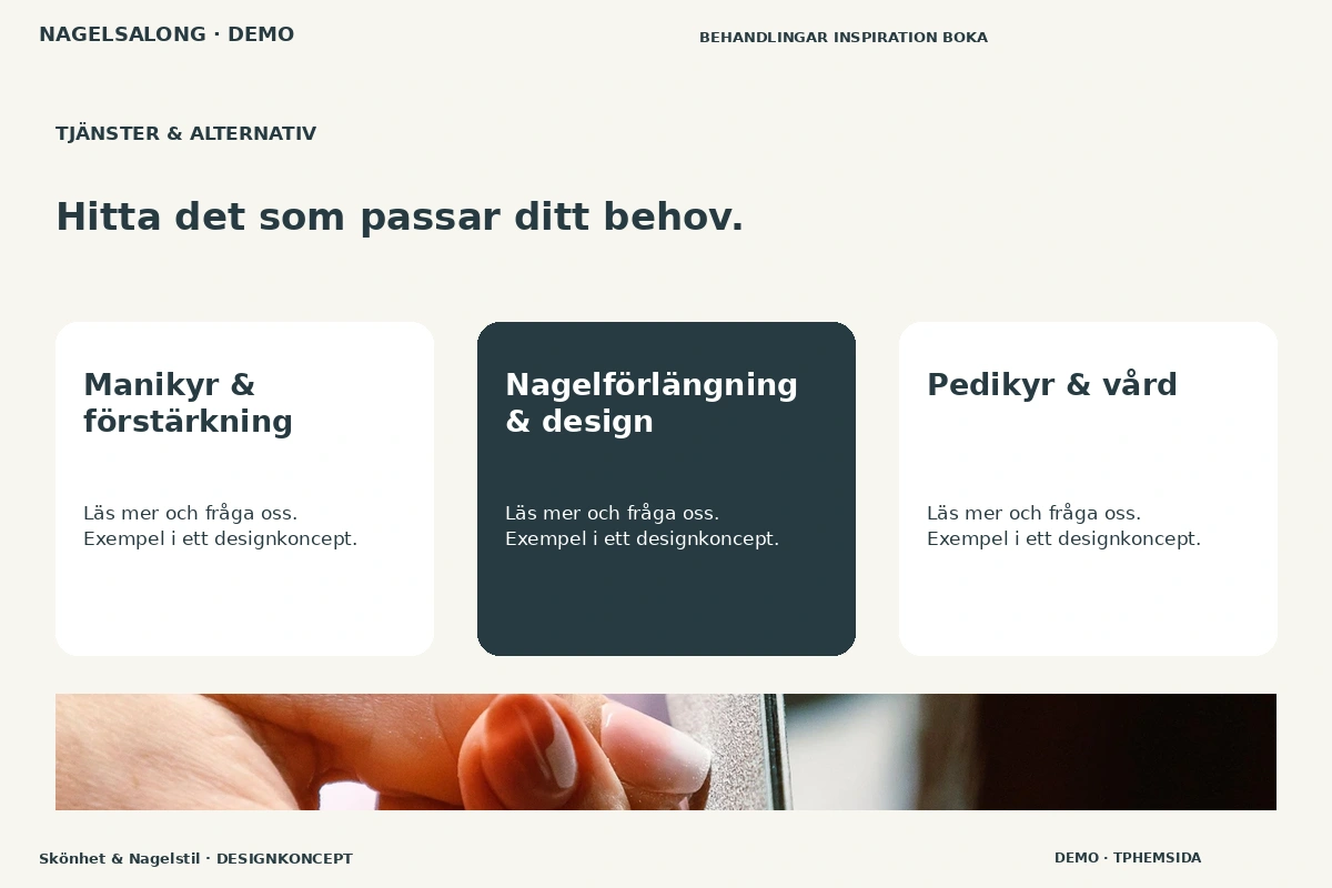 Skönhet & Nagelstil – Tjänster & alternativ för nagelsalong
