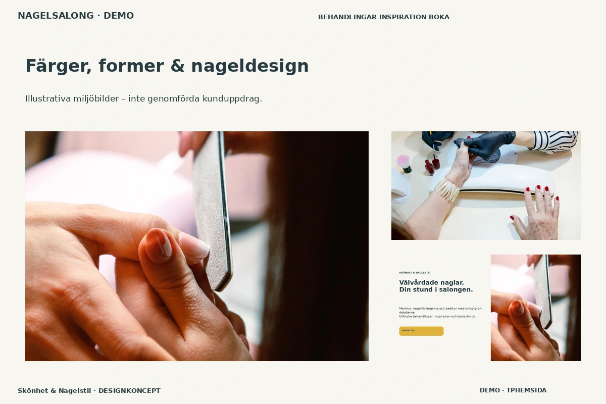 Skönhet & Nagelstil – Färger, former & nageldesign för nagelsalong