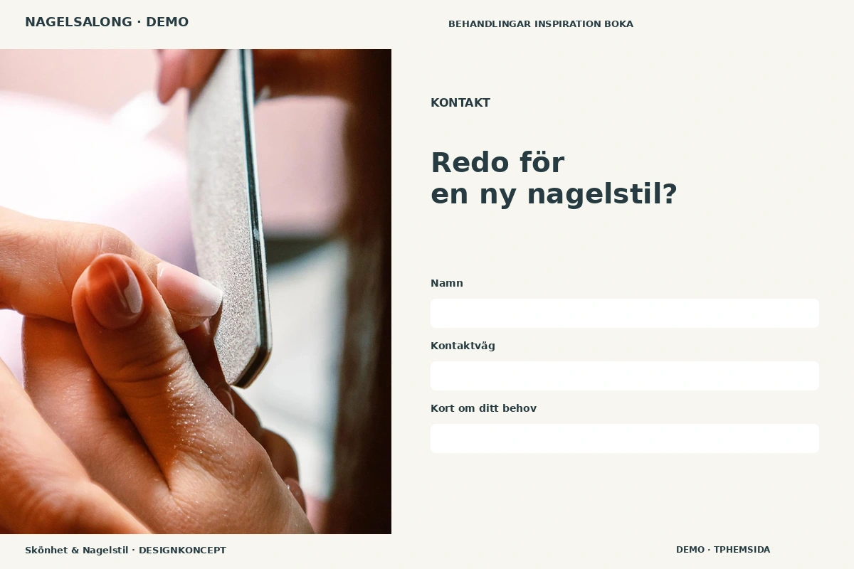 Skönhet & Nagelstil – Kontakt för nagelsalong