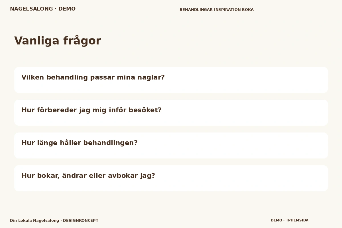 Din Lokala Nagelsalong – Vanliga frågor för nagelsalong