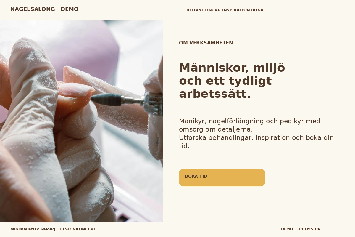 Minimalistisk Salong – Om verksamheten för nagelsalong