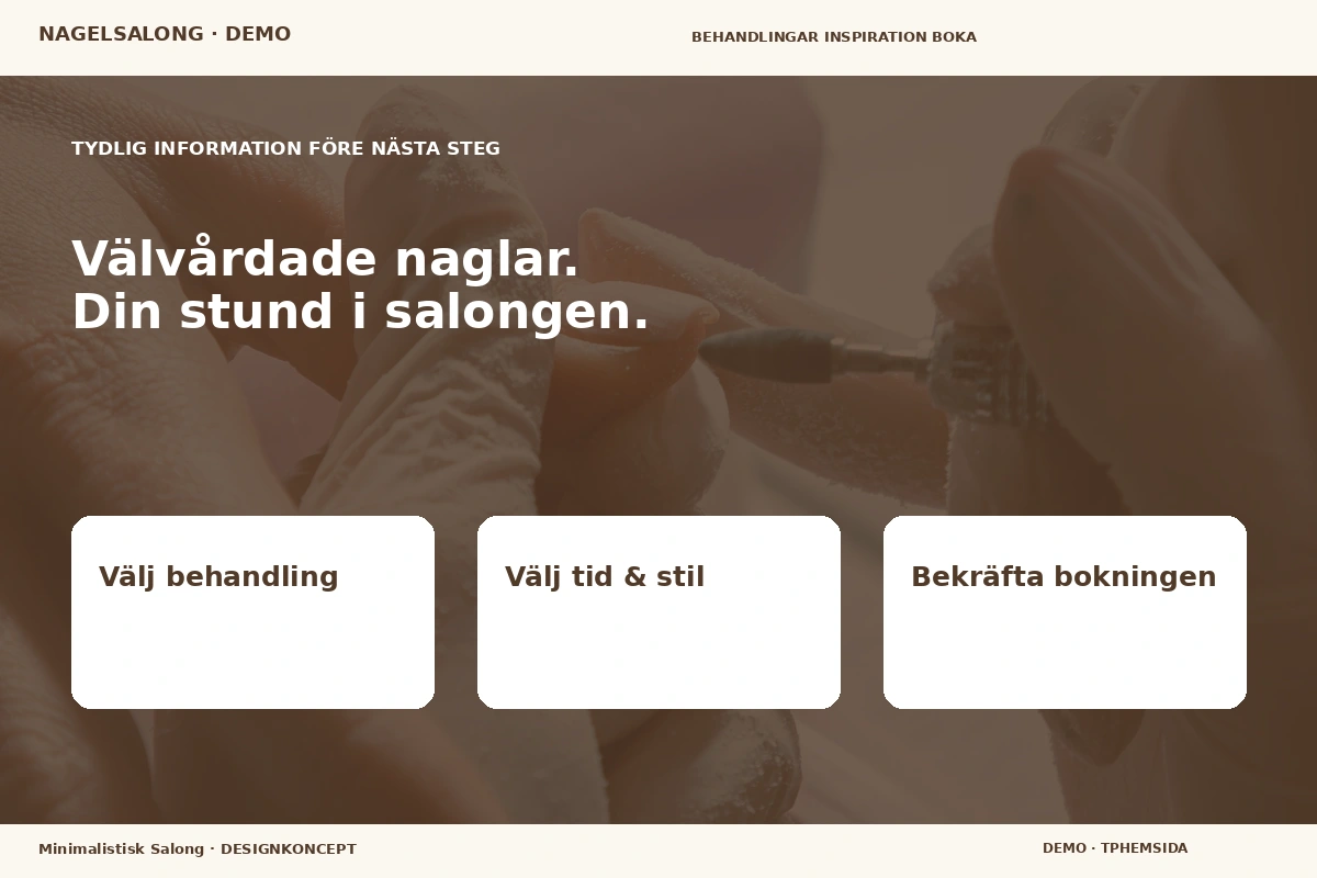 Minimalistisk Salong – Inför ditt val för nagelsalong