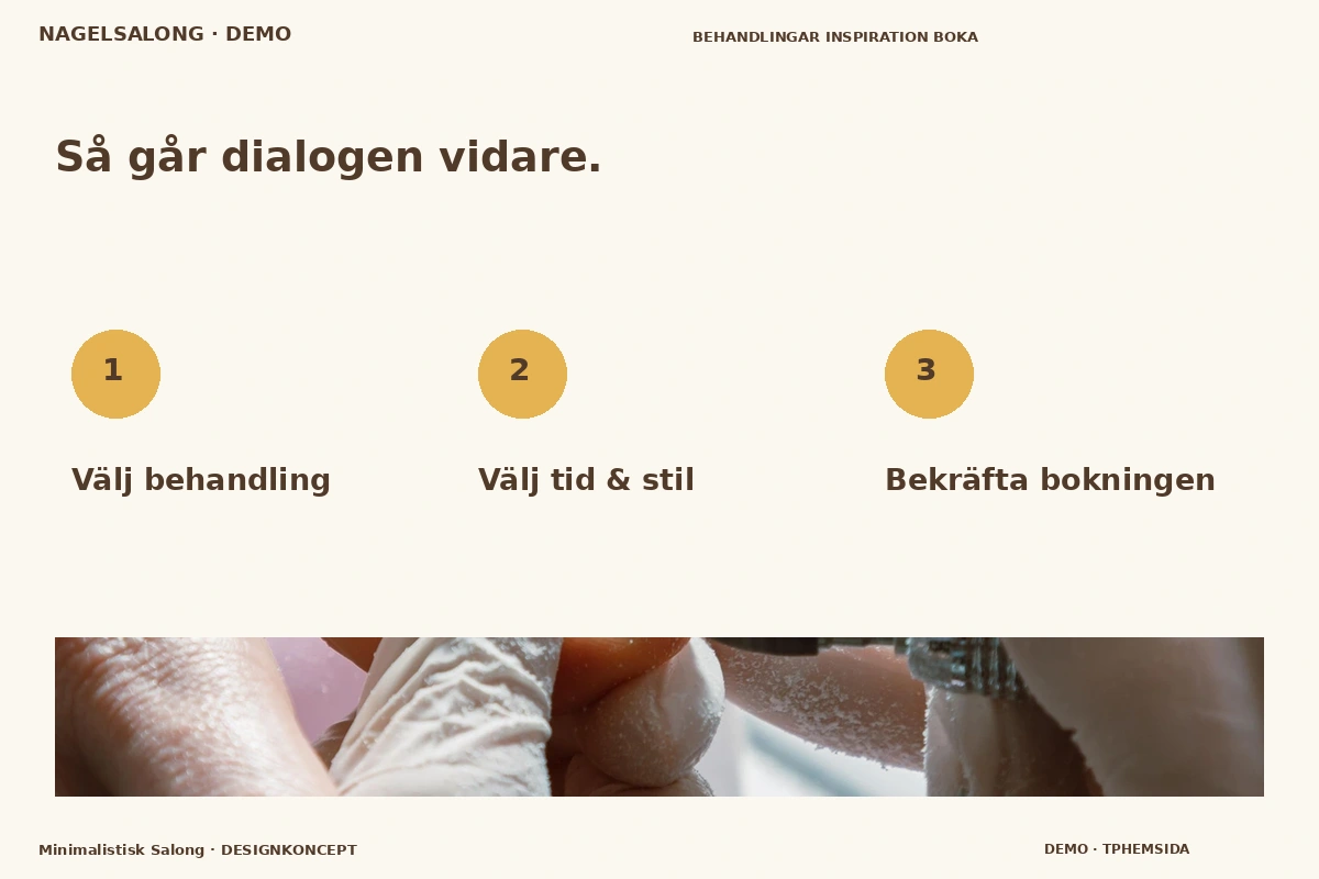 Minimalistisk Salong – Så fungerar dialogen för nagelsalong