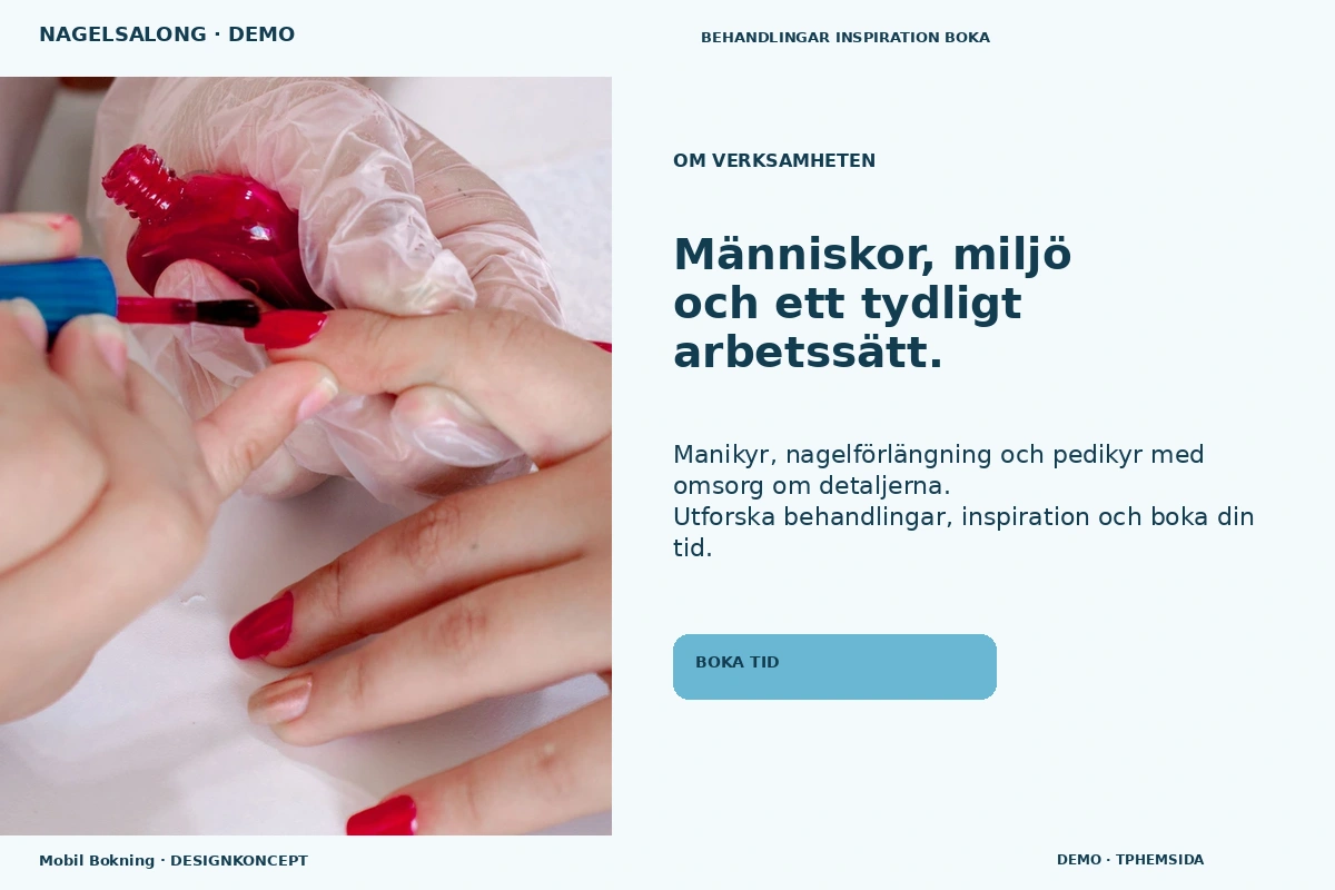 Mobil Bokning – Om verksamheten för nagelsalong