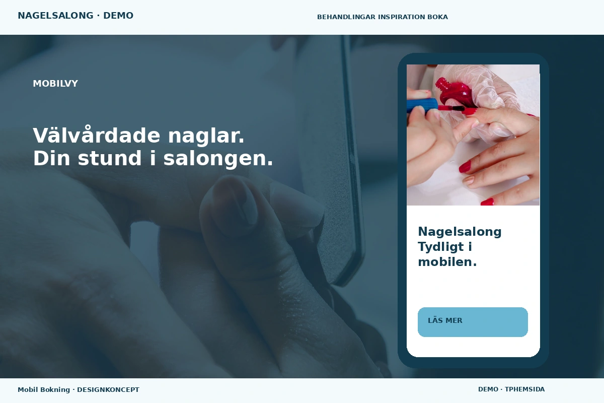Mobil Bokning – Mobilvy för nagelsalong