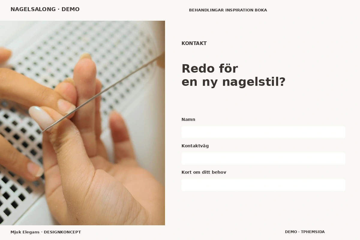 Mjuk Elegans – Kontakt för nagelsalong